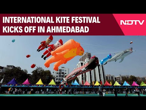 International Kite Festival Kicks Off In Ahmedabad, Foreign Tourists Have A Blast