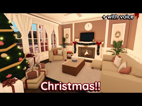 Decorating My Affordable Bloxburg Christmas House! Interior Build *PART 2*