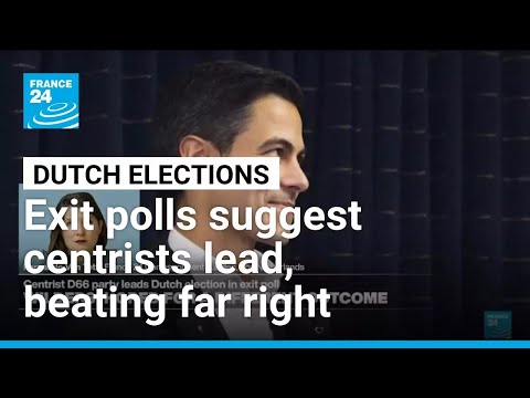 YouTube video thumbnail: Exit Poll Suggests Centrists Led by Rob Jetten Win Dutch Vote, Beating Far Right
