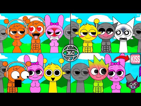 Incredibox Sprunki Sinner Edition but Gray x Wenda sus meme compilation 360°