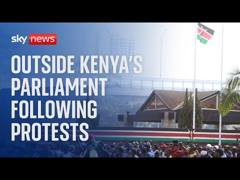 Watch live: Outside Kenya's parliament after thousands of protesters entered building