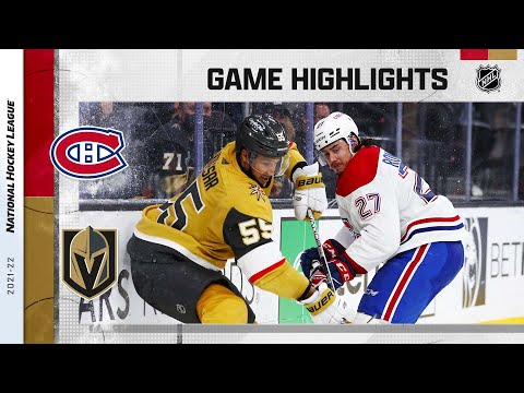 Canadiens @ Golden Knights 1/20/22 | NHL Highlights