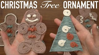 DIY Macrame Tutorial: Holiday/Christmas - String Christmas Tree Ornaments with Felt!