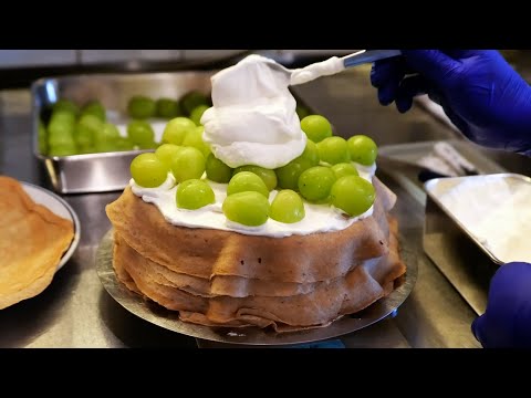 Japanese Food - GRAPE MILLE CREPE CAKE Omotesando Tokyo Japan