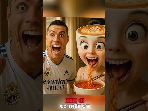 Ronaldo đòi ăn mỳ cay và cái kết méo mồm=))#shorts #animation #trending