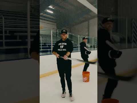 After an hour on the ice we can confirm that we are better at music than ice hockey 🫡🏒