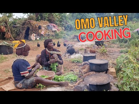 Cooking in Omo Valley Tribe Village Ethiopia/Cooking African Traditional Food