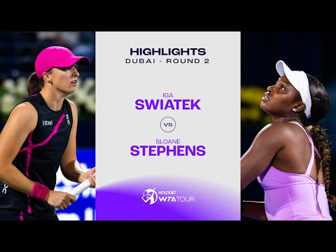 Iga Swiatek vs. Sloane Stephens | 2024 Dubai Round 2 | WTA Match Highlights