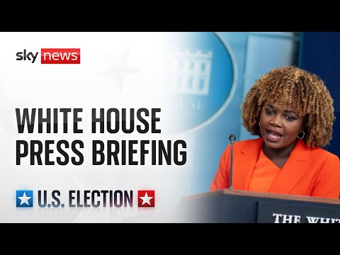 White House briefing as Kamala Harris chooses running mate