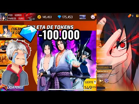 COMPRÉ LA SKIN DE SASUKE POR 100.000 DIAMANTES EN FREE FIRE 🔥