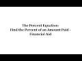 Financial Aid Calculations and Concepts