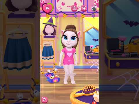 Angela's playing 😚#mytalkingangela2 #shortsfeed #games