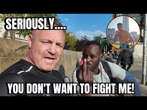 NIGHT TIME in PICCADILLY GARDEN - He wanted to fight ME! (Spitting & Aggressive)