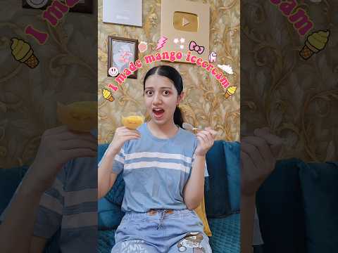 I MADE THE BEST MANGO ICECREAM AT HOME! 😱✨🤩 #shorts #youtubeshorts