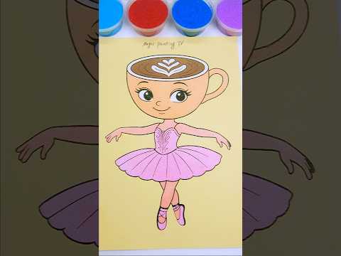Ballerina Cappuccina💘☕#ballerina #cappuccina #sandart #sandpainting #satisfying #trending