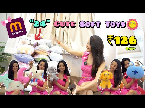 ₹126 main Soft Toys😍❤️🤍Cute Stuffs😍From Meesho🤯| Honest Review ✅ #meesho #cutetoys #meeshohaul