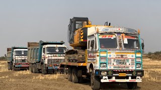 Amazing Work by JCB 205 NXT Excavator Making Pond with TATA 2518 Tippers TATA LPK 3118 Mahindra Thar