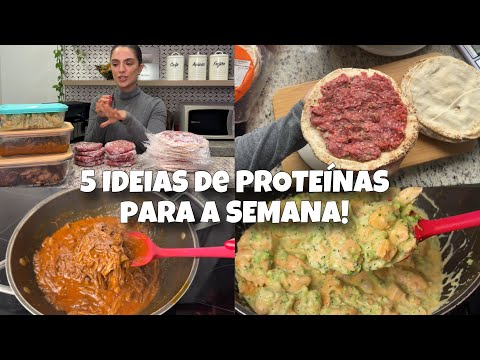 COMO PREPARAR PROTEÍNAS PARA A SEMANA | Receitas fáceis, saudáveis e lanches congeláveis