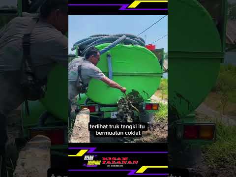 Menengangkan ketika si sopir membuka tutup tangki tersebut ⁉️😱
