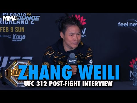 Zhang Weili Wants Ice Cream and a Valentina Shevchenko Superfight After Title Defense | UFC 312