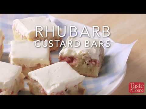 Rhubarb Custard Bars