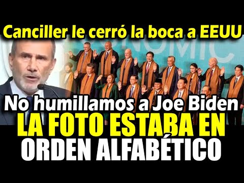 Canciller Elmer Schialer le cierra la Boca a EEUU y niega desaire a Joe Biden durante foto de APEC