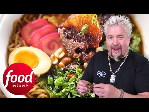 Guy Tries A Mix Of Udon And Ramen With Hawaiian Flavours | Diners, Drive-Ins & Dives