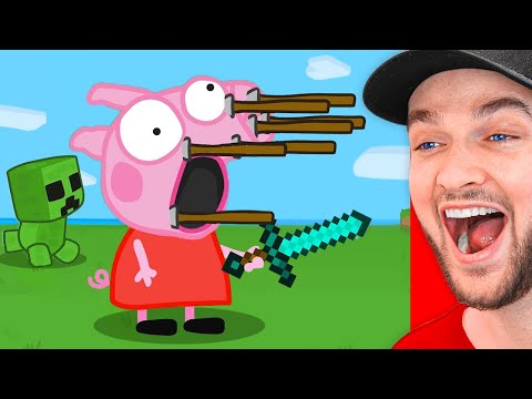 PEPPA PIG vs MINECRAFT! (Funny Animation)