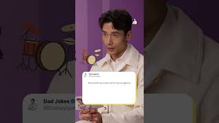 Manny Jacinto drumming up the dad jokes 🥁🤣 #dadjokes #freakierfriday #disney #chadmichaelmurray