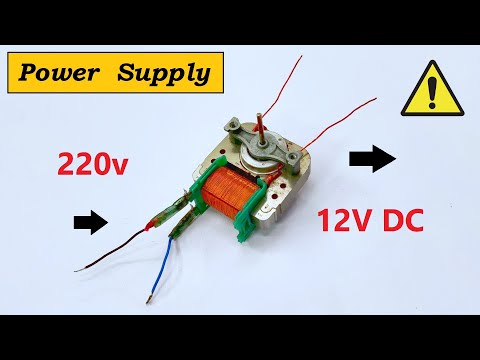 12 Volt DC Power Supply from 220 Volt Induction Motor - 220v AC to 12v DC
