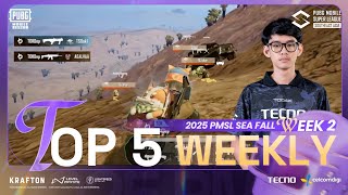 TDK DEP MENGGILA 🤯 FLANK RATAKAN 2 SQUAD 🔥 Top 5 Highlights Week 2 PMSL SEA FALL 2025