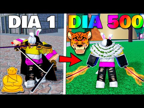 PASSEI 500 DIAS no TERCEIRO MUNDO do BLOX FRUITS!!