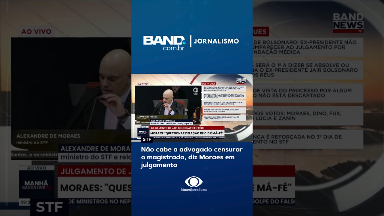 Não cabe a advogado censurar o magistrado diz Moraes em julgamento