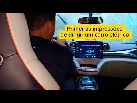 Primeiramente vez dirigindo  um carro elétrico  no sufoco.