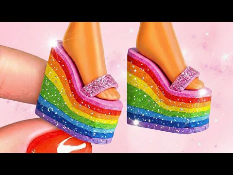 Fabrique des Chaussures Miniatures pour Poupées 👠 DIY Facile pour Enfants ✨