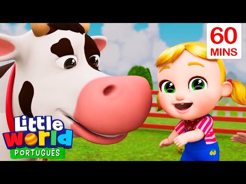 Animais da fazenda com Nina e Nico conhecem os bichos | Nina e Nico - Little World Português