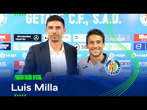 Luis Milla presentado como futbolista azulón