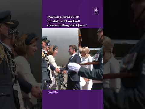 Macron arrives in UK