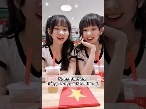 Đoán tiếng Việt qua phát âm tiếng Trung??? Thử đoán cùng hai Nhi #youtubeshorts #songnhi