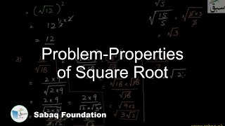 Problem-Properties of Square Root