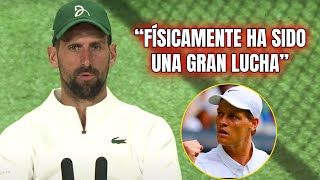 Novak Djokovic "Físicamente ha sido una gran lucha" - Wimbledon 2025