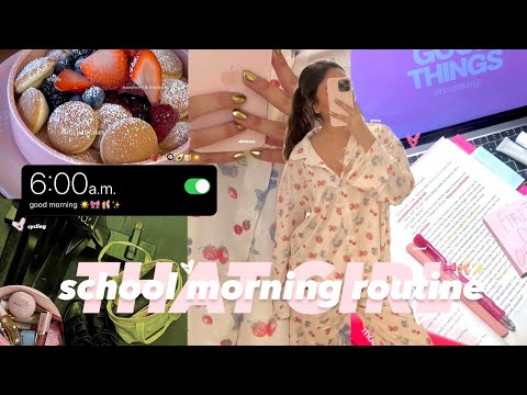 my 6am *that girl* college morning routine (cycling, breakfast, grwm)