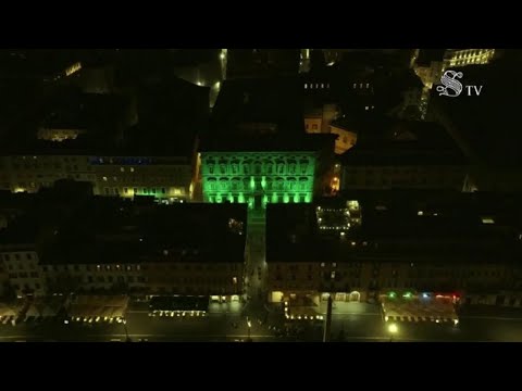 Giornata nazionale Sla, la facciata di Palazzo Madama illuminata di verde