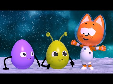 Котэ Геймз - Котенок и Разноцветные Яйца на Луне - Мультики для детей малышей