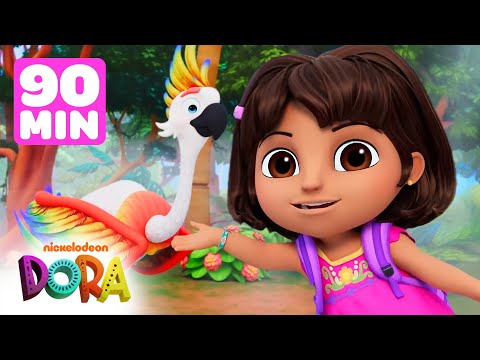90 MINUTES of Dora & Swipers Best Rainforest Rescues! #3 | Dora & Friends