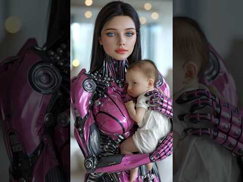 Tender Moment Between an AI Robot Nanny and a Baby #AIrobot #RobotNanny