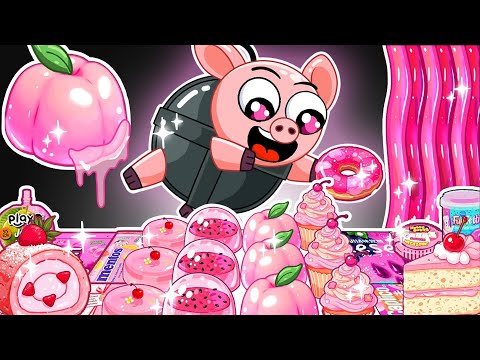 ASMR MUKBANG | Svinino Bombondino GALAXY HONEY JELLY CANDY RECIPE Desserts Food Mukbang | Animation