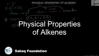Physical properties of Alkenes