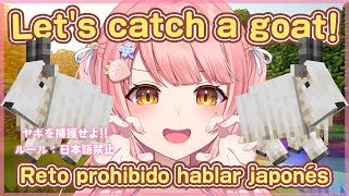 #Minecraft┊日本語禁止ミッション：ヤギを捕まえろ！ ＃MerunLIVE