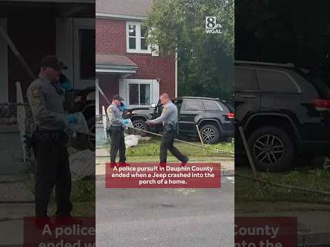 Dauphin County chase ends <strong>with</strong> <strong>crash</strong> into porch, one in custody
